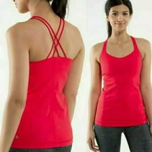 Lululemon Red Free to Be Strappy Tank Top Workout